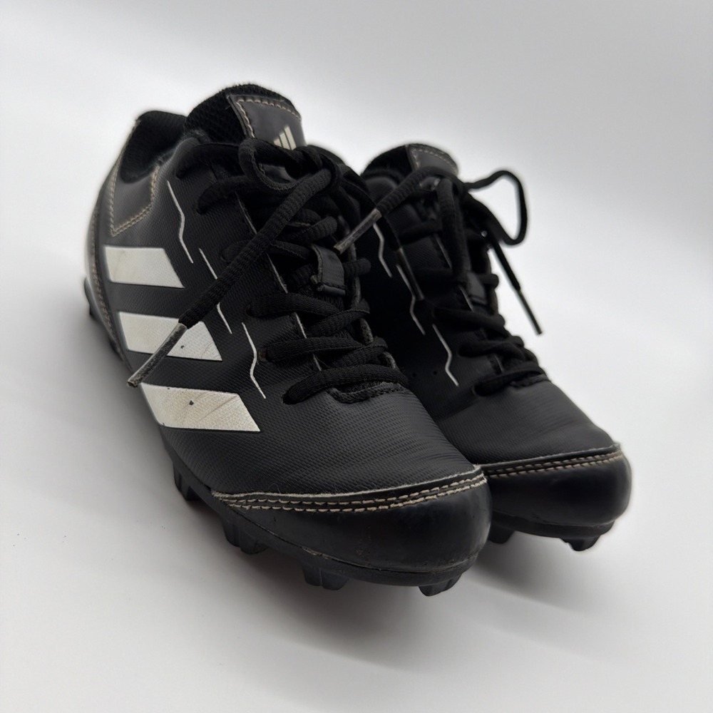 Adidas Youth Unisex Baseball/Softball Cleats Black/White Size 12K